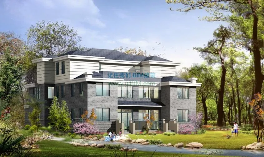 1000 sets of CAD architectural drawings for the design of new rural residential villas, including renderings