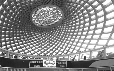 World's First Single-Layer Large-Span Dome Steel Structure at Yujiapu High-Speed Railway Station-BIM WORLD