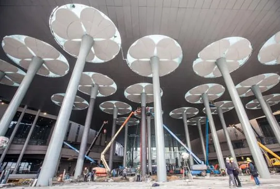 National Exhibition and Convention Center Technology Highlights: 'Spacecraft' replaces scaffolding, 3D simulation ensures safety