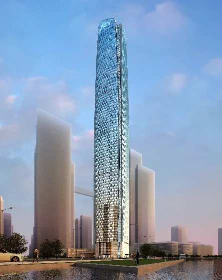 Wuhan Center, the tallest building in Central China, officially topped out on the 16th with BIM support for on-site construction