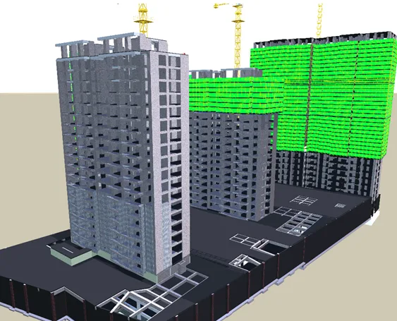 BIM Application in Hebei Second Construction Zoucheng Taihe Lingxiu City Project
