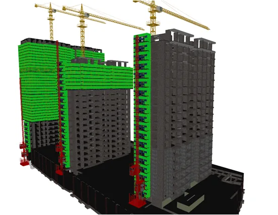 BIM Application in Hebei Second Construction Zoucheng Taihe Lingxiu City Project