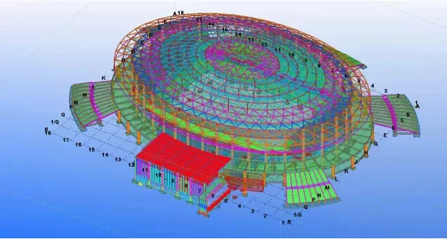 BIM application in Dongguan Houjie Sports Center