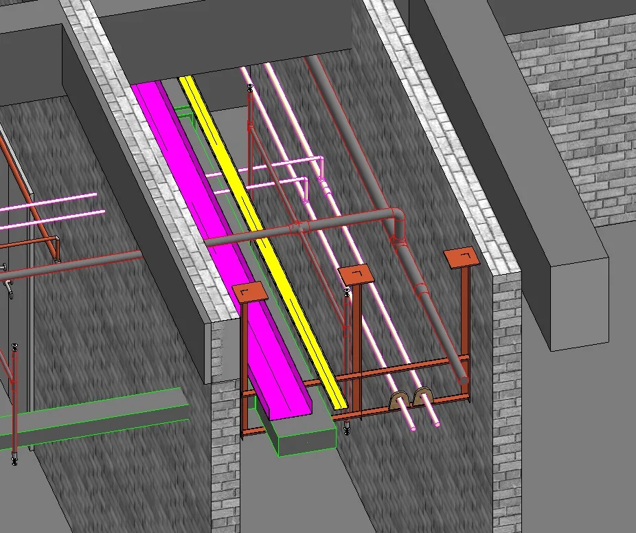 Perspective view of the model at the same location