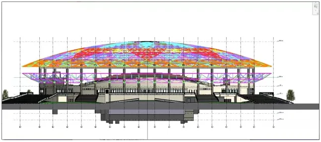 BIM application in Dongguan Houjie Sports Center