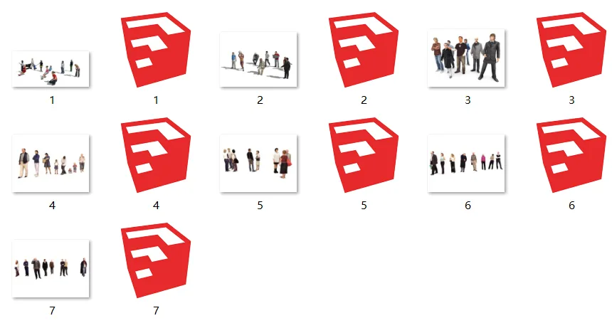SketchUp 3D Character Model Collection, Component Library