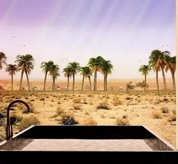 Interior with desert color palette