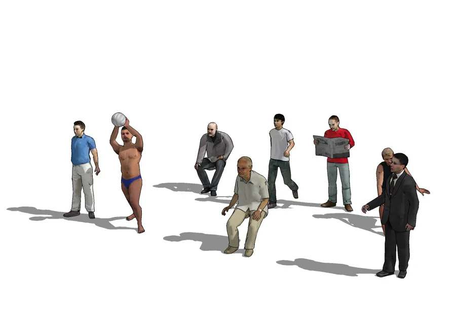 SketchUp 3D Character Model Collection, Component Library