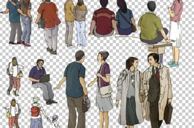 Hand-Drawn Character Assets with Transparent Background and Layered PSD Files-BIM WORLD