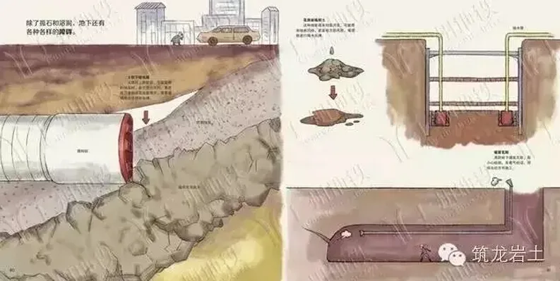 Someone drew the entire process of building the subway, and the steel and cement also became cute