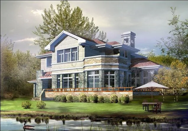 Package of construction drawings for real estate villa projects and new rural self built houses, 100 sets