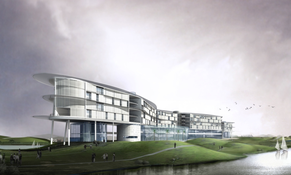 Architectural Design of Guangzhou International Bio Island Hotel: Proposal, CAD Plans, and Specifications