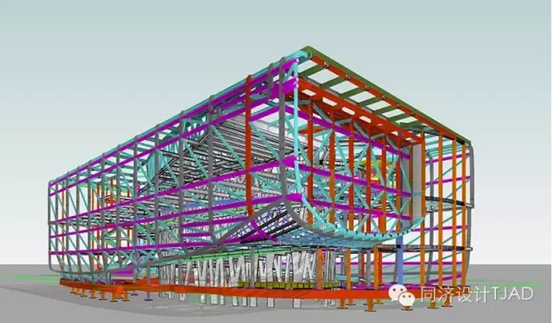BIM model of facade truss