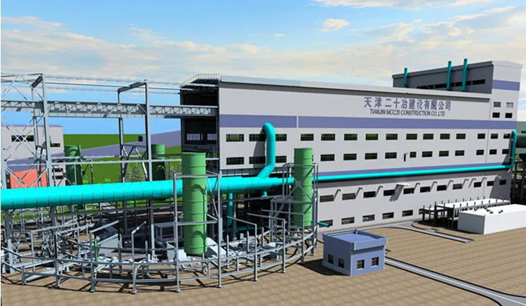 BIM application in 600m2 sintering project based on PW collaborative platform