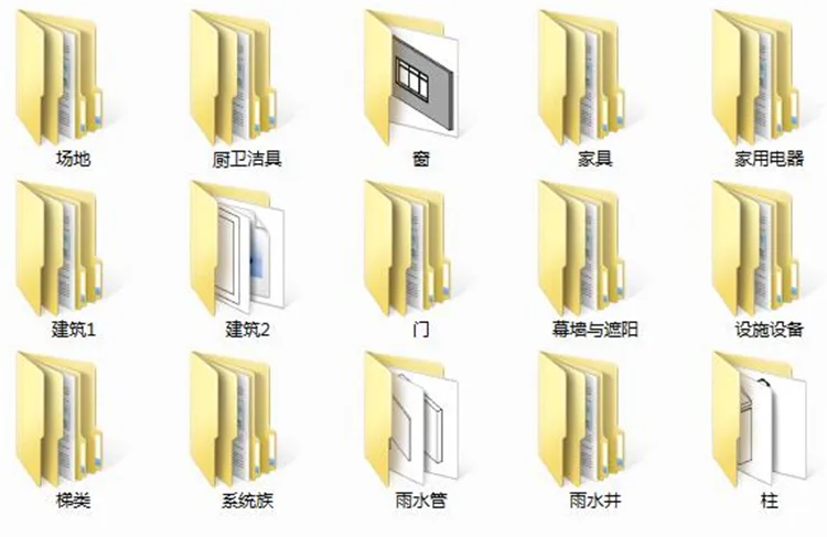 Complete Revit Family Library 16G Architecture Family Structure Family Water, Electricity, Heating, Mechanical and Electrical MEP Family Library Construction Model Family Library+Indoor Family Library+Most Complete BIM Family Library Continuously Updated