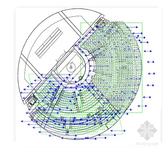 Audience hall illumination calculation
