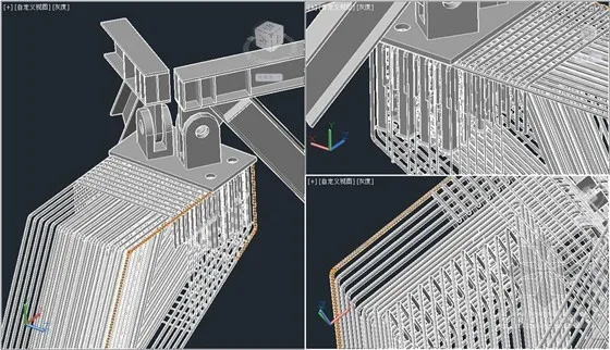 3D layout model of roof steel frame nodes
