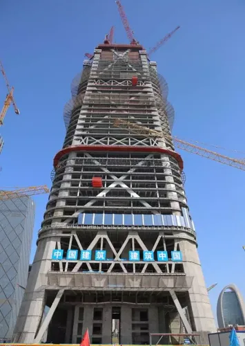 China Zun Tower Surpasses 200 Meters, Setting 2 World Records and 12 Chinese Records-BIM WORLD