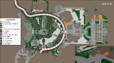 BIM simulation of garden area construction