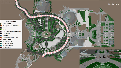 BIM simulation of garden area construction