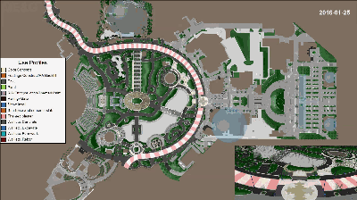 BIM simulation of garden area construction