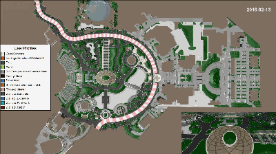 BIM simulation of garden area construction