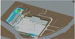 3D model rendering of construction site