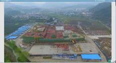 Aerial photo of construction site