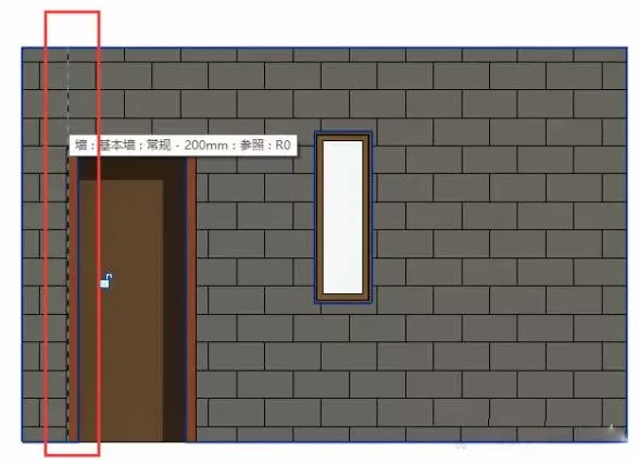 The method of aligning and annotating model fill pattern lines with door and window construction in Revit