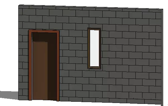 The method of aligning and annotating model fill pattern lines with door and window construction in Revit