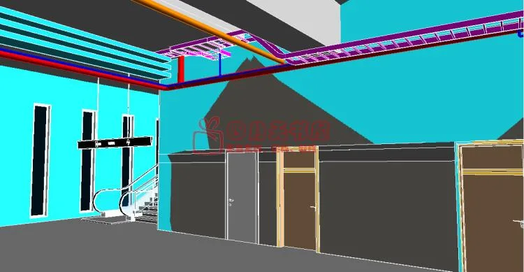 Revit model for subway station BIM project, building structure civil engineering MEP mechanical and electrical design equipment pipeline integration, REVIT subway model