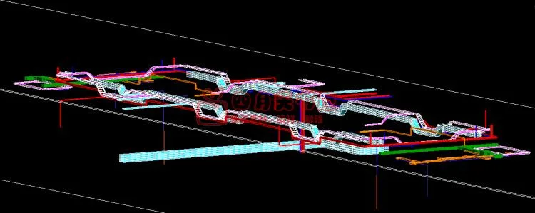 Revit model for subway station BIM project, building structure civil engineering MEP mechanical and electrical design equipment pipeline integration, REVIT subway model