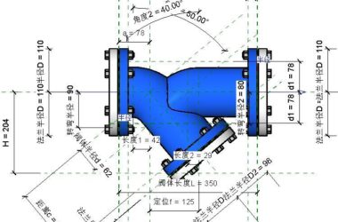 Y-Shaped Filter Family with Flange and Adaptive Features | BIM Parametric Revit Model-BIM WORLD