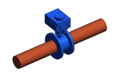 Electric Flange Butterfly Valve Family with BIM-Ready Adaptive Revit Parameters-BIM WORLD
