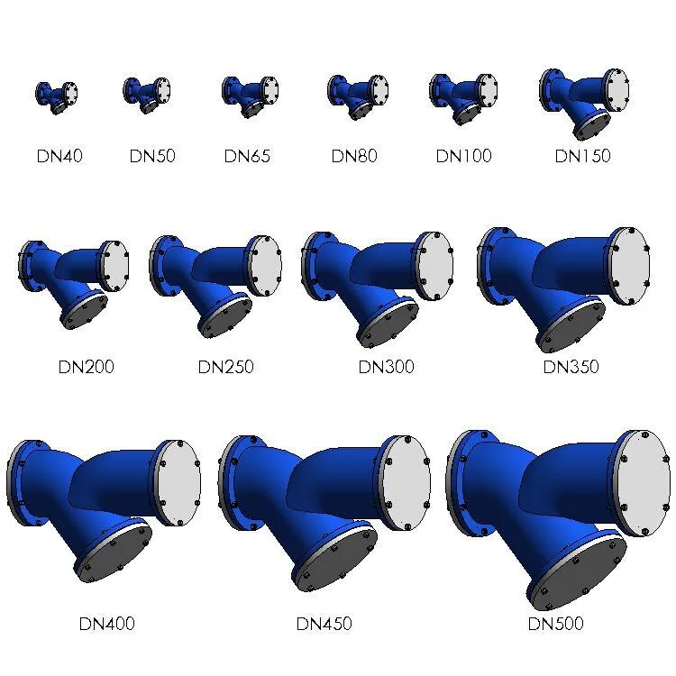 Y-shaped filter family - flange/adaptive family, BIM parametric Revit family