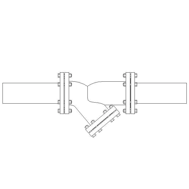 Y-shaped filter family - flange/adaptive family, BIM parametric Revit family