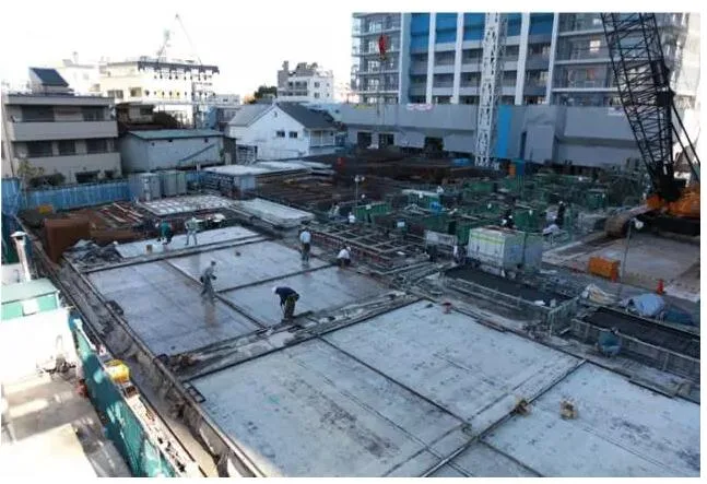 Temporary PC Factory at the Tokyo Omiya High rise Prefabricated Residential Construction Site