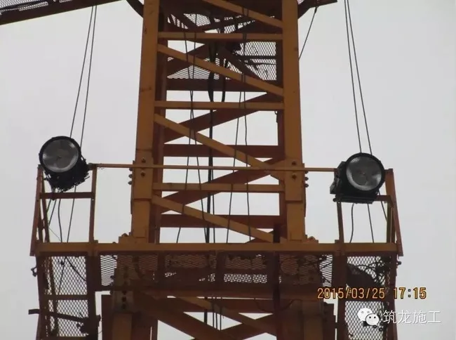Tower crane LED warning ribbon