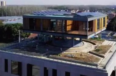 Zero Carbon Prefabricated Building Featuring Sunflower Roof Design-BIM WORLD