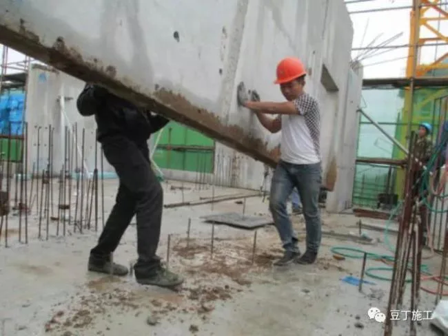 Grouting quality affected by debris