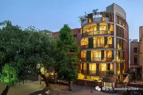 Prefabricated | Wooden Structure Building: Graceful Curved Residential Buildings