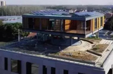 Zero Carbon Prefabricated Building Featuring Sunflower Roof Design-BIM WORLD