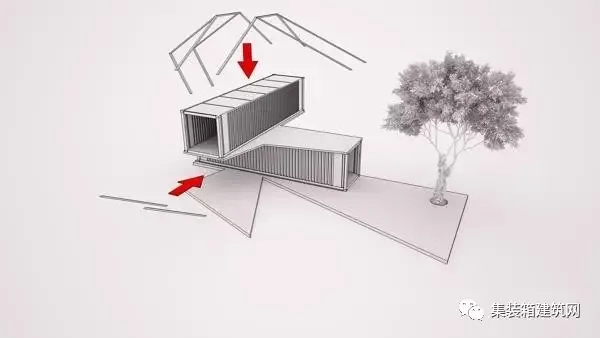 Detailed diagram of the construction process of prefabricated container house building structure