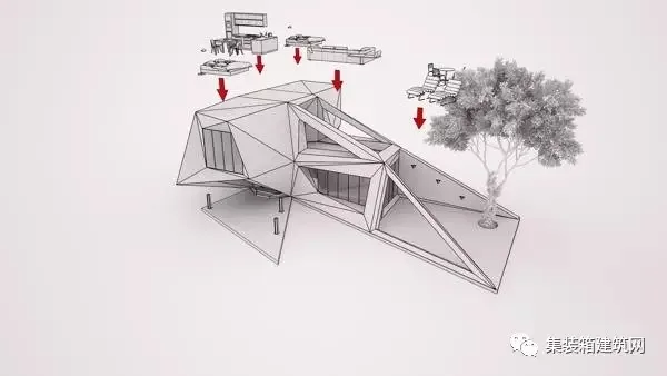 Detailed diagram of the construction process of prefabricated container house building structure