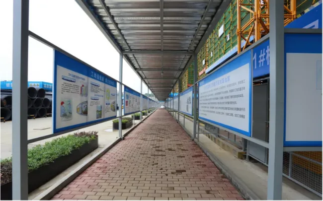 Design and installation of safety passages for prefabricated construction sites