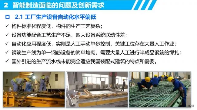 R&D requirements and innovative thinking for intelligent manufacturing of prefabricated buildings