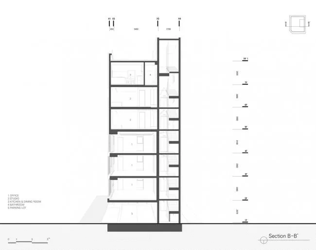 BIM architecture | Grand funnel made of red bricks: Room 3/1
