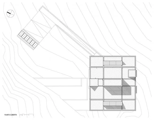 BIM Architecture | Sitting in the bedroom with a distant view of the endless blue sea/Chilean cliff room