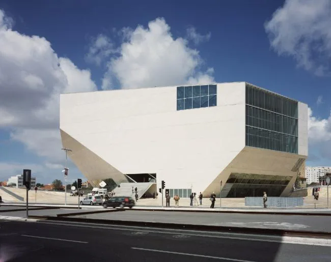 BIM Architecture | Classic White Concrete Hollow Concert Hall: Porto Cultural Theatre/OMA