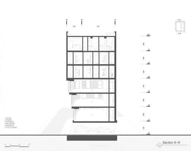 BIM architecture | Grand funnel made of red bricks: Room 3/1